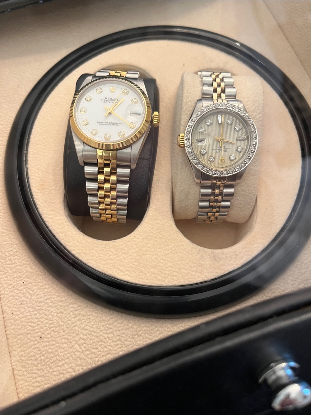 Rolex Two-Tone Gold and Silver Men's Dress Watch with White Dial